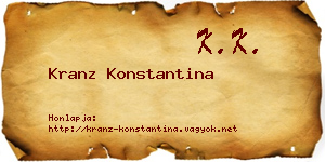 Kranz Konstantina névjegykártya